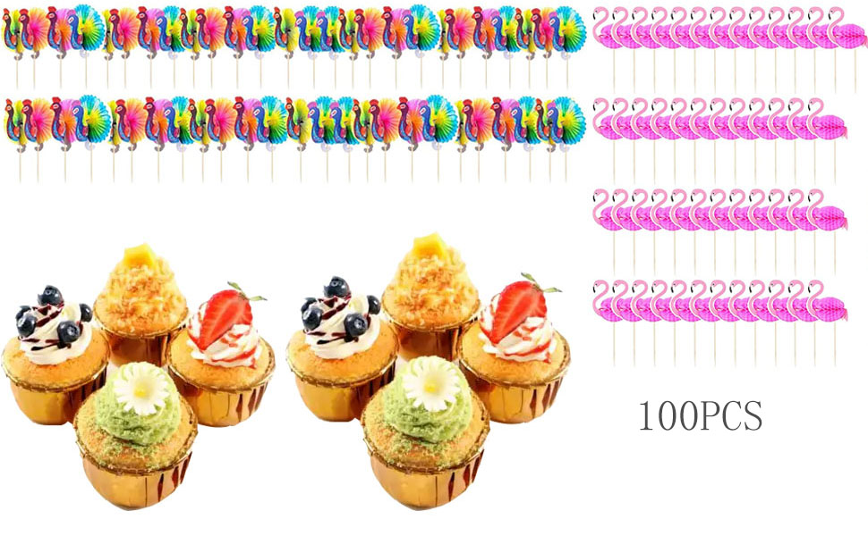 Qixuer Cocktail Decoration Sticks, Pack of 100 Cocktail Party