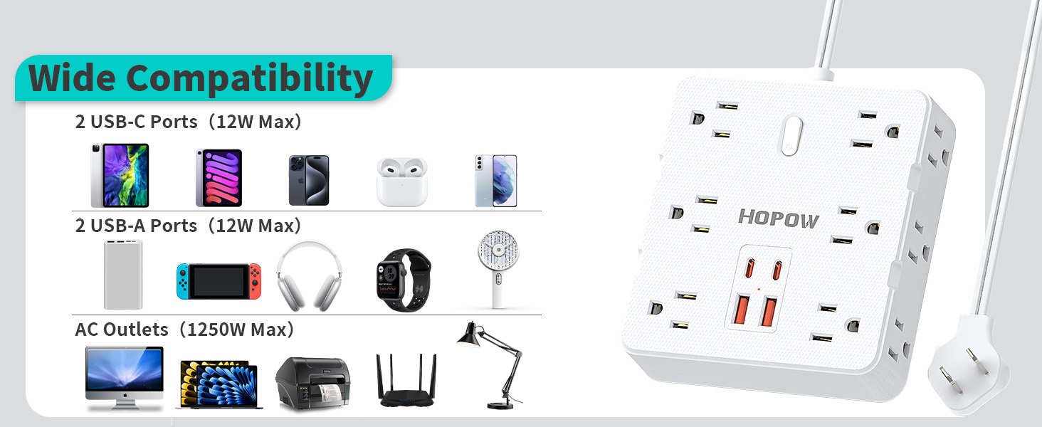 power strip two prong