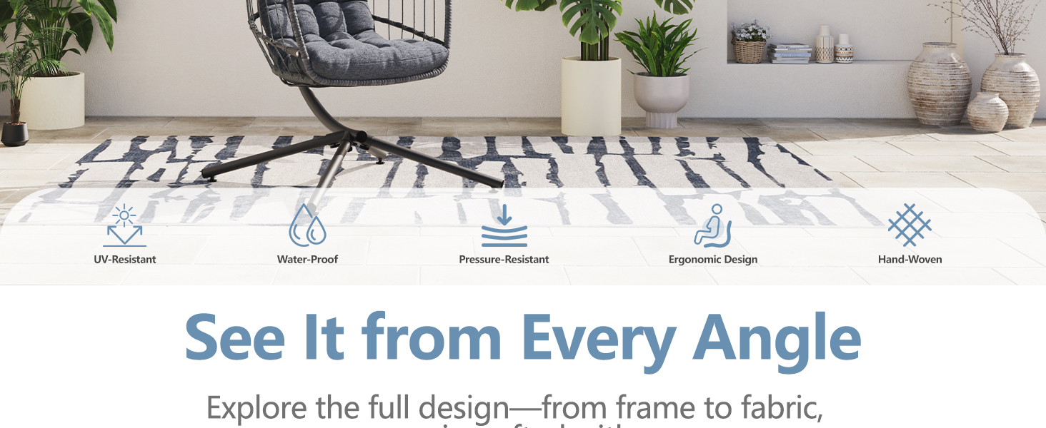 egg swing chair with stand