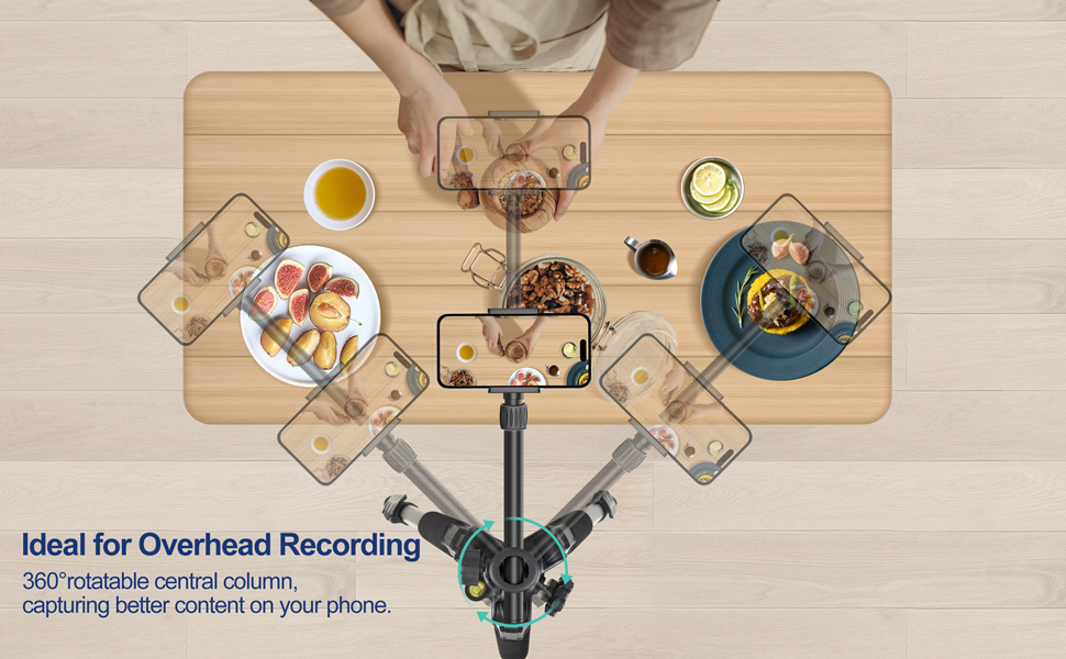 Elitehood iPhone Tripod for Overhead Video Recording [Heavy