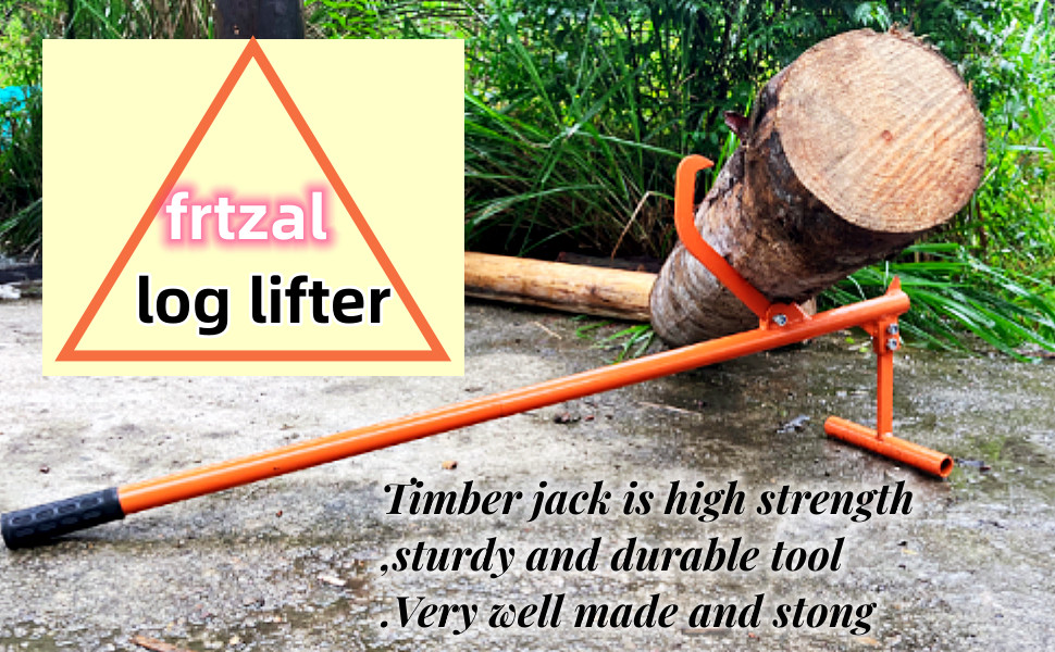 frtzal 50.9" Timberjack Log Lifter, Adjustable Log Roller