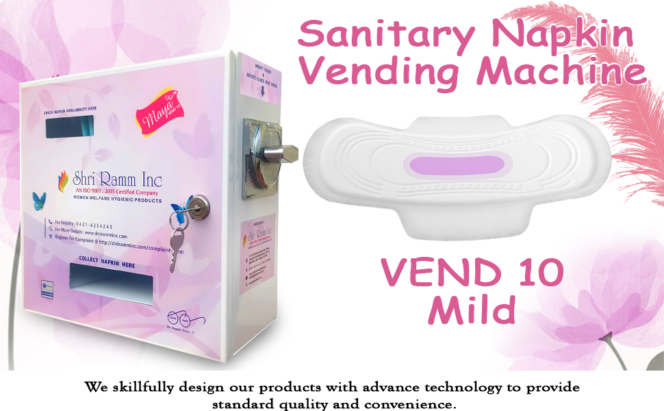 MAYA Mild Steel Sanitary Napkin Vending Machine , SPN-MX9E8