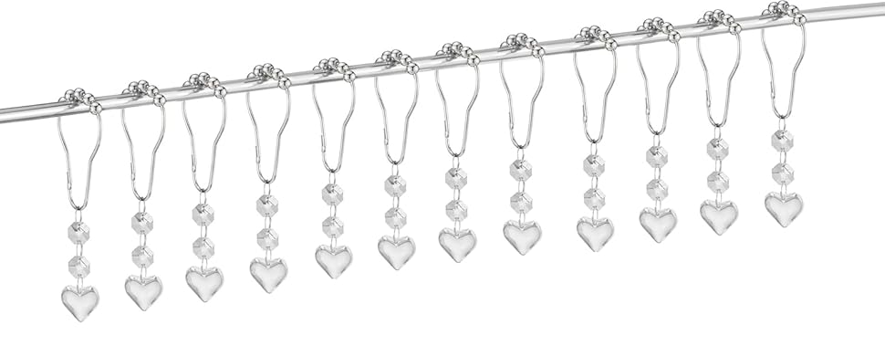 crystal shower curtain ring hook 