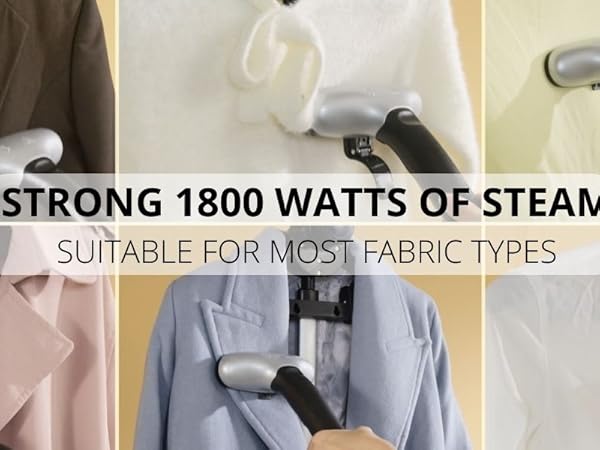 Infographic listing fabric compatibility for the SALAV: cotton, wool, silk, polyester & more.