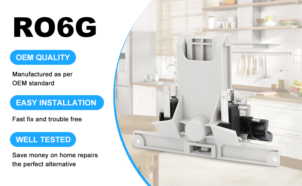 WPW10130695 Dishwasher Door Latch Handle for Whirlpool