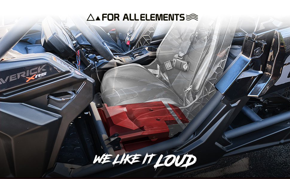 DS18 CAX3BASS/D CANAM Maverick X3 12" Under Seat Loaded