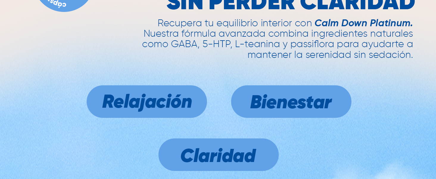 Glicinato de Magnesio, GABA, 5HTP, L-Teanina, NAD, Reishi, Bacopa y Ginseng Coreano