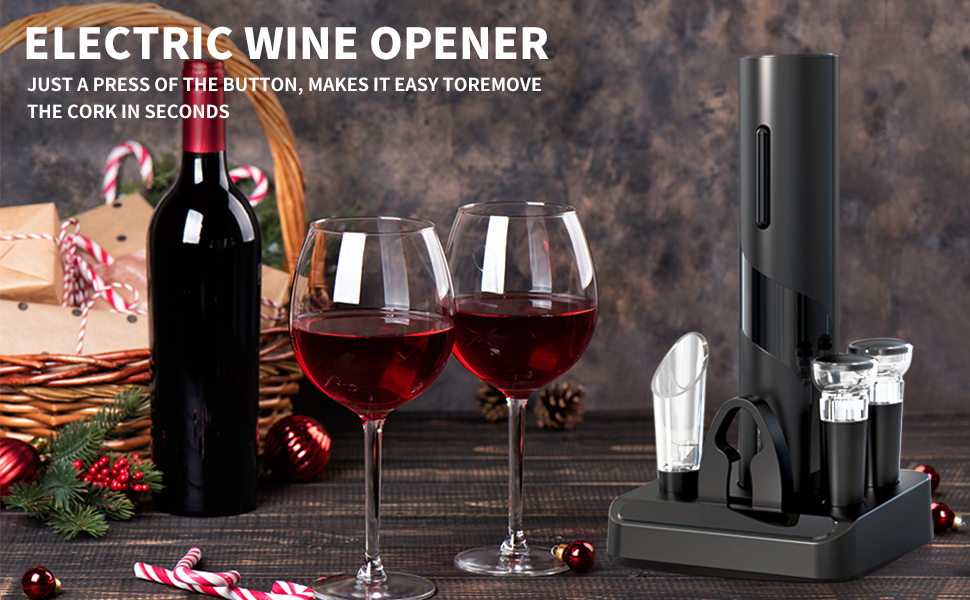 Electric Wine Opener Set with Stand