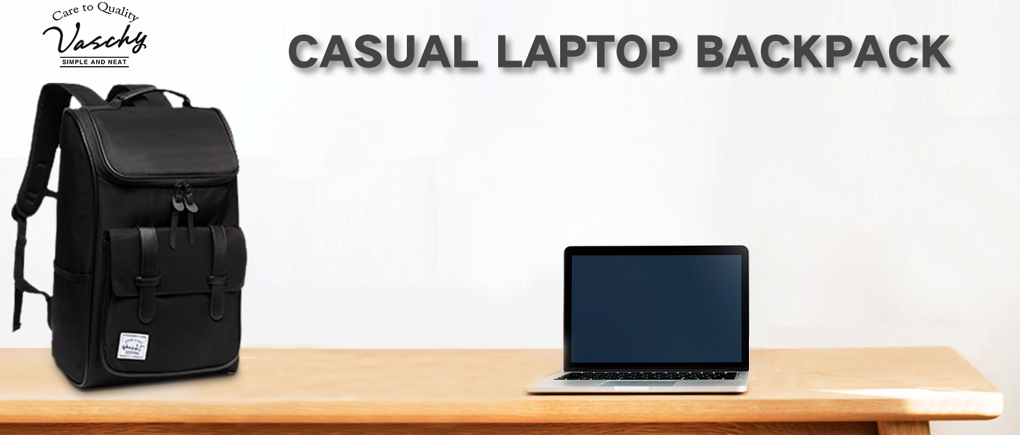 VASCHY Backpack for men, Vintage Water Resistant Daypack