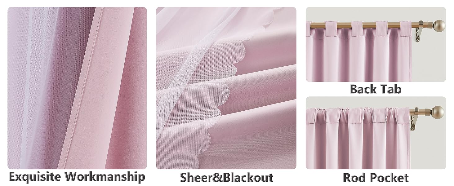 pink curtains