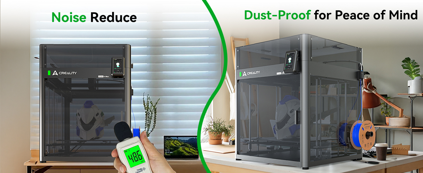 Creality Ender 5 Max Cover, Constant Temperature 3D Printer Protective Enclosure, Dustproof Noise Reduce Transparent Tent for Ender 5 Max 11 creality ender 5 max protective cover