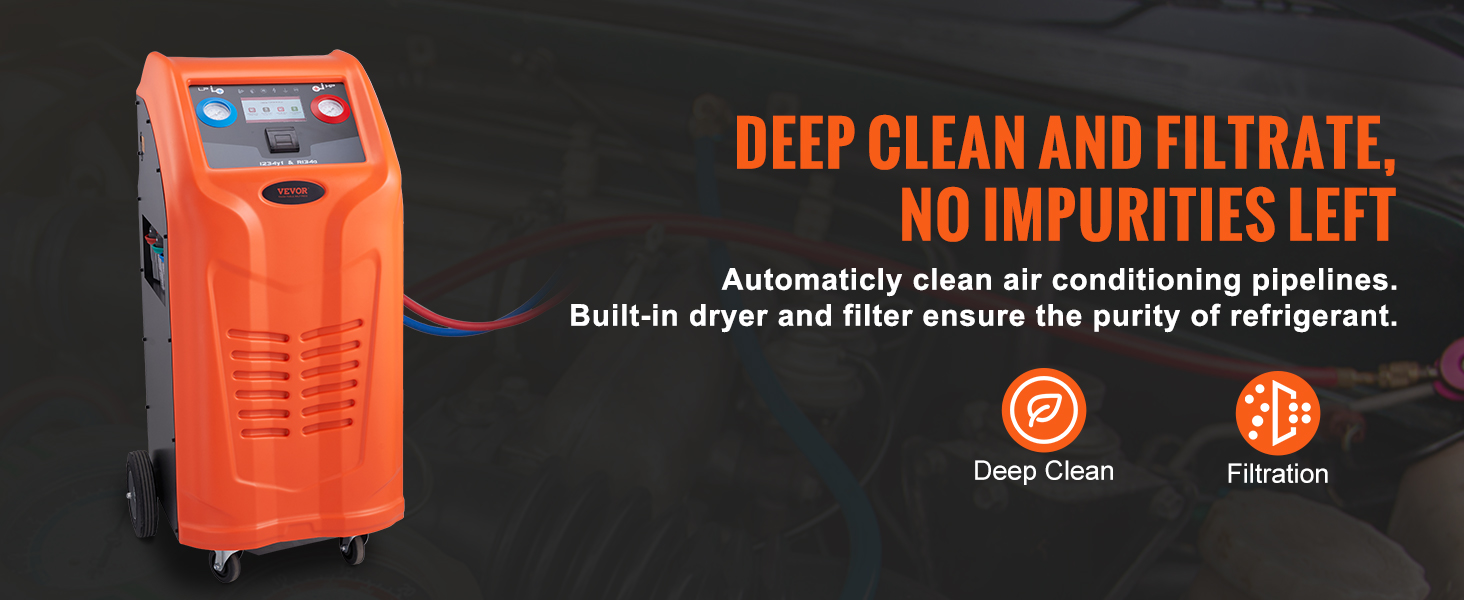 VEVOR Fully Automatic Refrigerant Recovery Machine Dual