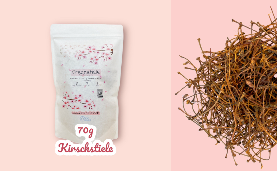 OLIVICIO Erfrischender Kirschstiele Tee aus 100% natürlichen Zutaten - 70g Beutel für köstlichen ...