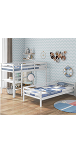 bunk bed with desk