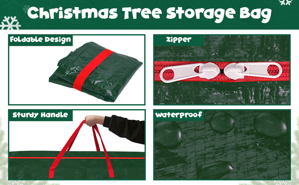 Evoio Christmas Tree Storage Bag, Heavy Duty Xmas Tree Bag with Zipper