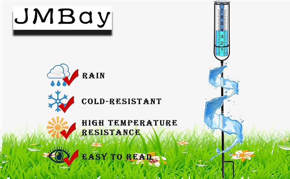 JMBay Rain gauge, Freeze proof rain gauge outdoor best