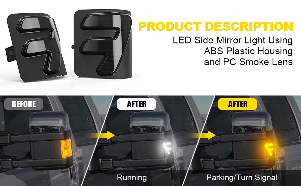 CAFOPAR LED Side Mirror Marker Lights for 20082016 F250