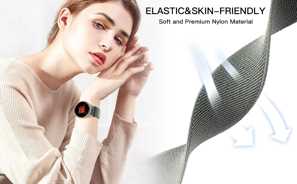 8 color 20mm Nylon FABRIC Straps for Garmin Venu 2 plus/Venu Sq