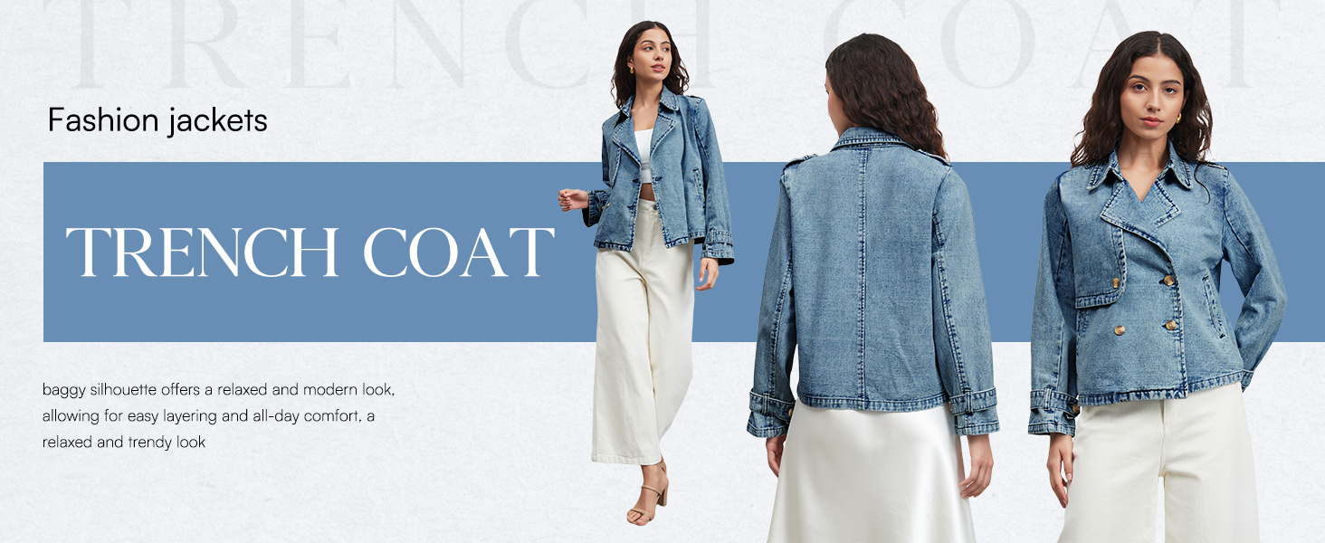denim trench coat