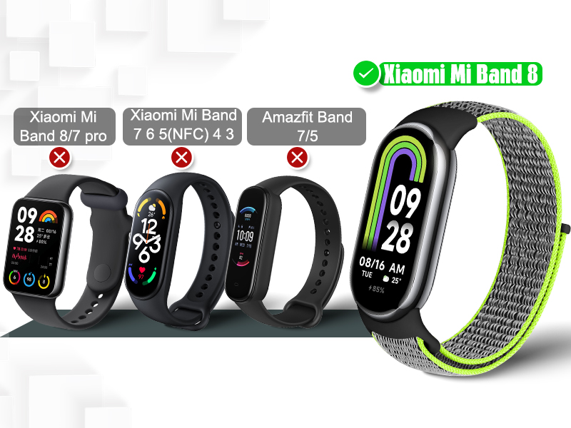 Xiaomi Mi Band 8 Nylon Sport Loop Watch Band