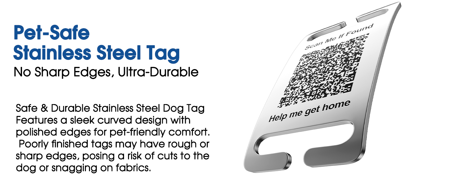 TechMark Custom Dog Cat Slide-on Pet Tags Laser Engraved Stainless Steel
