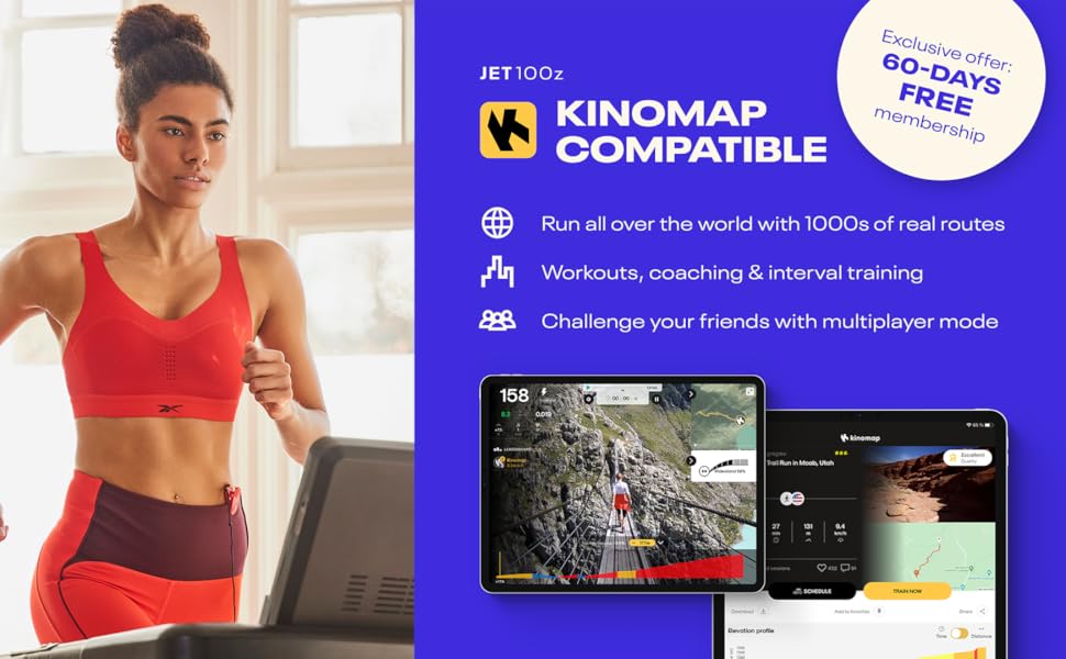 Jet 100z Treadmill - 60 day free Kinomap
