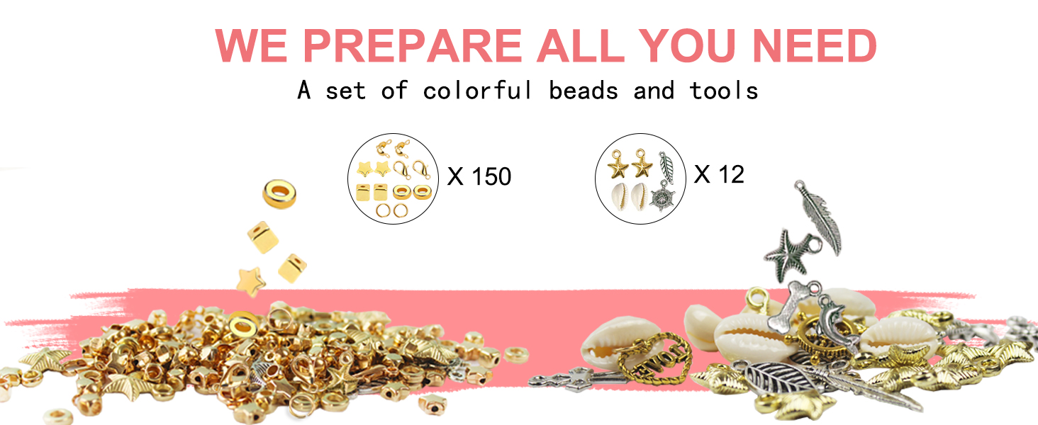 clay beads for friendship bracelet making kit