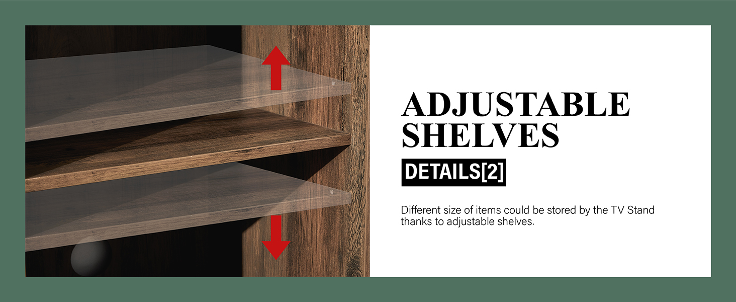 ADJUSTABLE SHELVES
