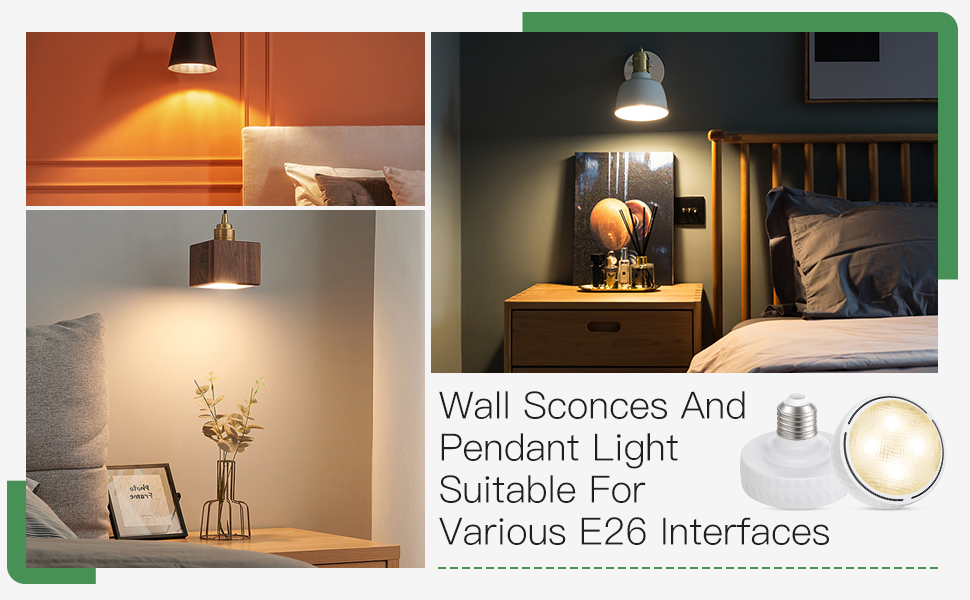 Dexnump Battery Operated Light Bulbs LED Puck Lights with Remote, E26