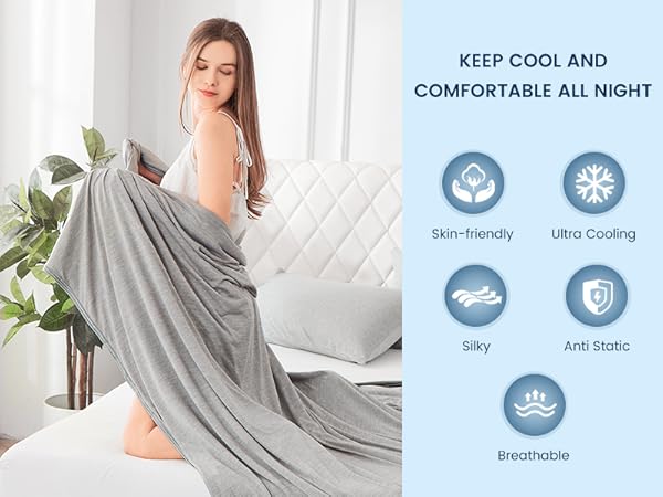Amazon.com: Cooling Blanket for Hot Sleepers Night Sweats