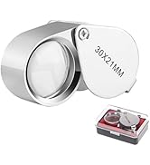KINGMAS Pocket Jewelry Loupe 30x 21mm Jewelers Eye Magnifying Glass Magnifier