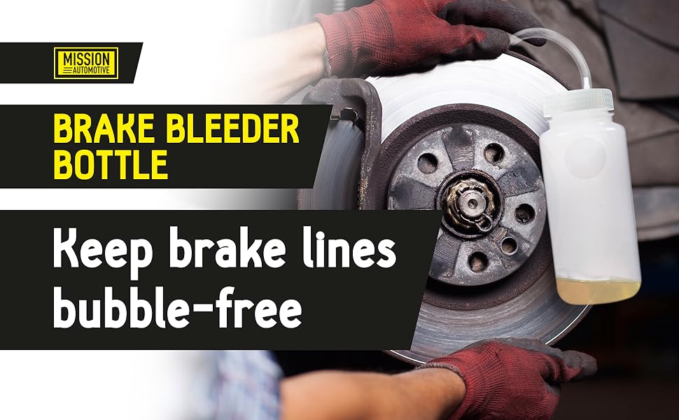 Mission Automotive 16oz Brake Bleeding Kit Easy Use One Person Brake