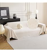 MYSKY HOME White Couch Covers for 3 Cushion Couch Sofa Pet Friendly Dog Couch Cover, Water Resist...