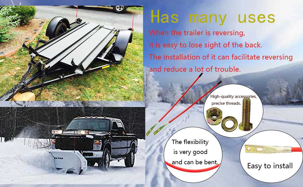 Snow Plow Blade Markers/Guides Kit 27" Fit for Blizzard