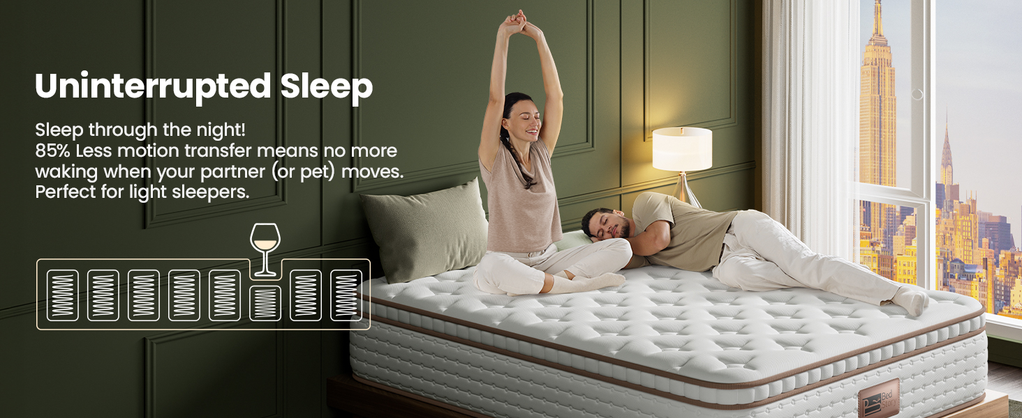 colchón en una caja queen king