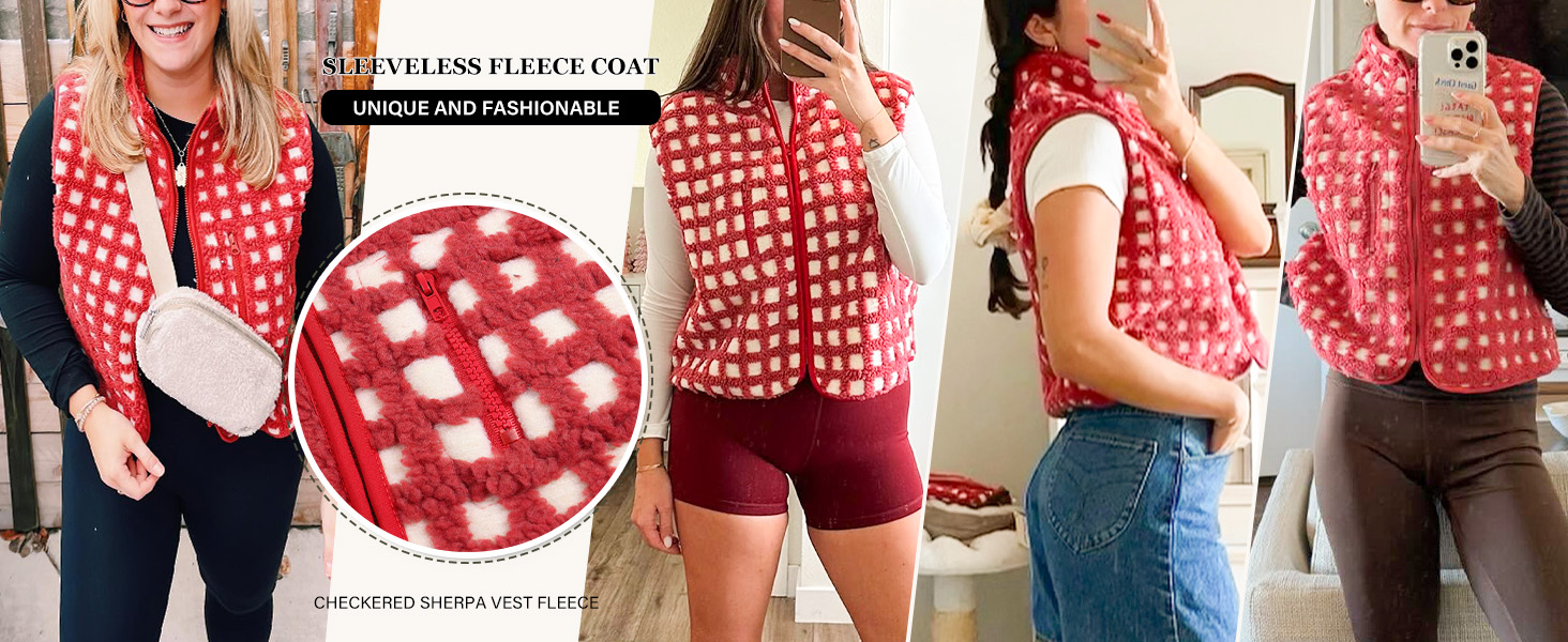 sleeveless fleece coat