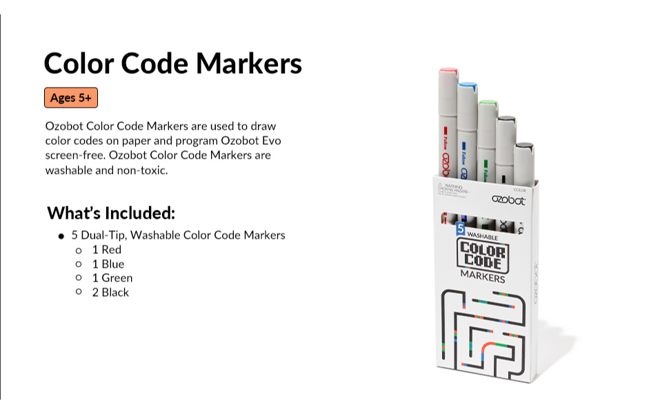 Amazon.com: Ozobot Color Coding Markers: Color Variety for Creative ...