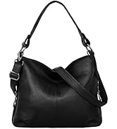YALUXE Genuine Leather Shoulder Bags Stylish Hobo Handbags Purses Crossbody Bags for Women