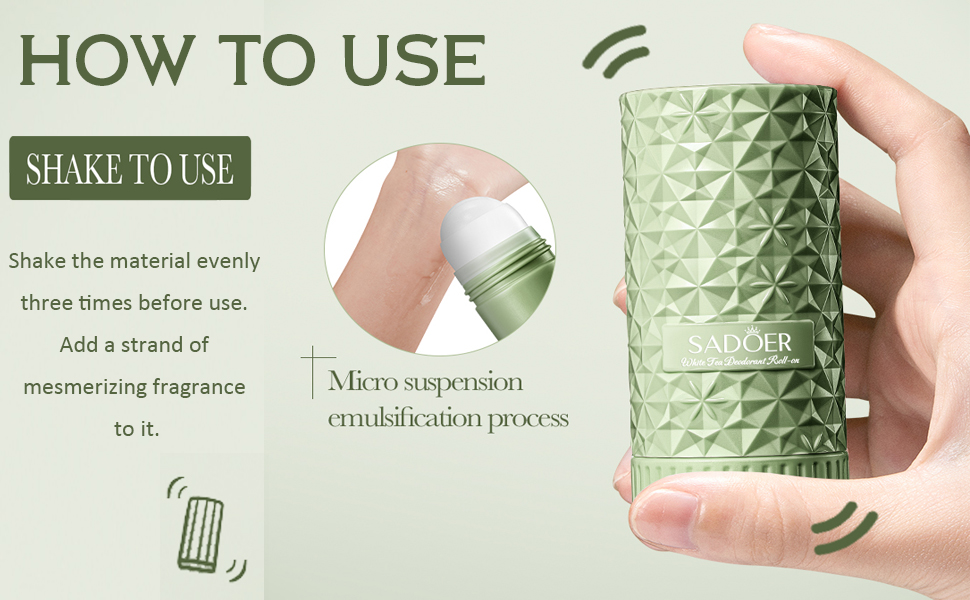 White Tea Roll On Water for Women Fragrance Long Lasting, Refresh, Quick Arid farewell to Odor