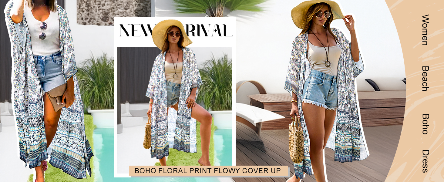 Boho Chiffon Beach Cover Up