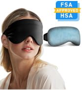 Heated Eye Masks for Dry Eyes, Cordless Warm Eye Compresses for Stye Relief, Heating Pad for Reli...