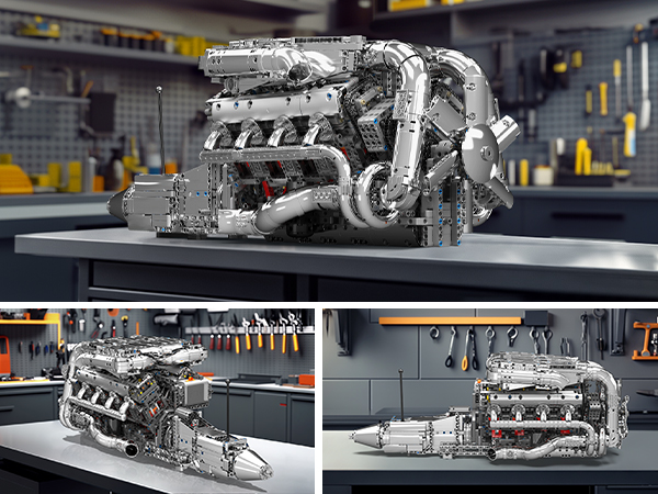mould king v8 engine 10088