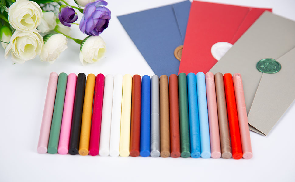 Wax Seal Stick, Vosypoky 16 Pieces Glue Gun Wax Seal Stick for Wax Seal