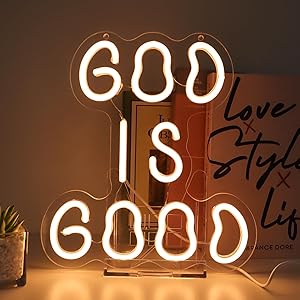 "God Is Good" Creative Neon Sign, Transmit the Light of Faith