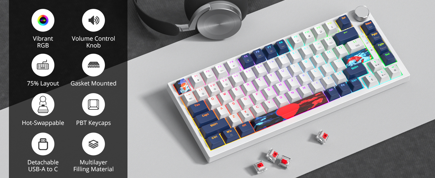 white keyboard