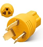 MECMO 30 Amp to 20 Amp Dryer to EV Charger Adapter NEMA 10-30P to 5-15/20R or 6-15/20R, 30Amp 3 P...