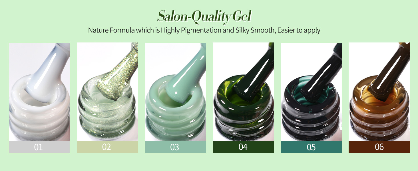 jelly green gel nail polish