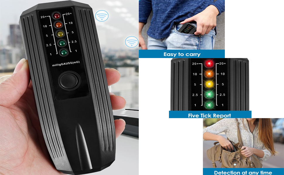 EMF Meter High Accuracy, Field Radiation Detector Battery Powered