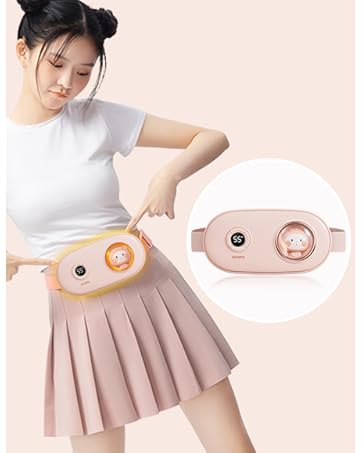 【色: Pink】2024改良新型 腰EMS 温熱ベルト腰サポーター 腹部 ホッ Amazon | 2024改良新型 腰EMS 温熱ベルト腰サポーター 腹部