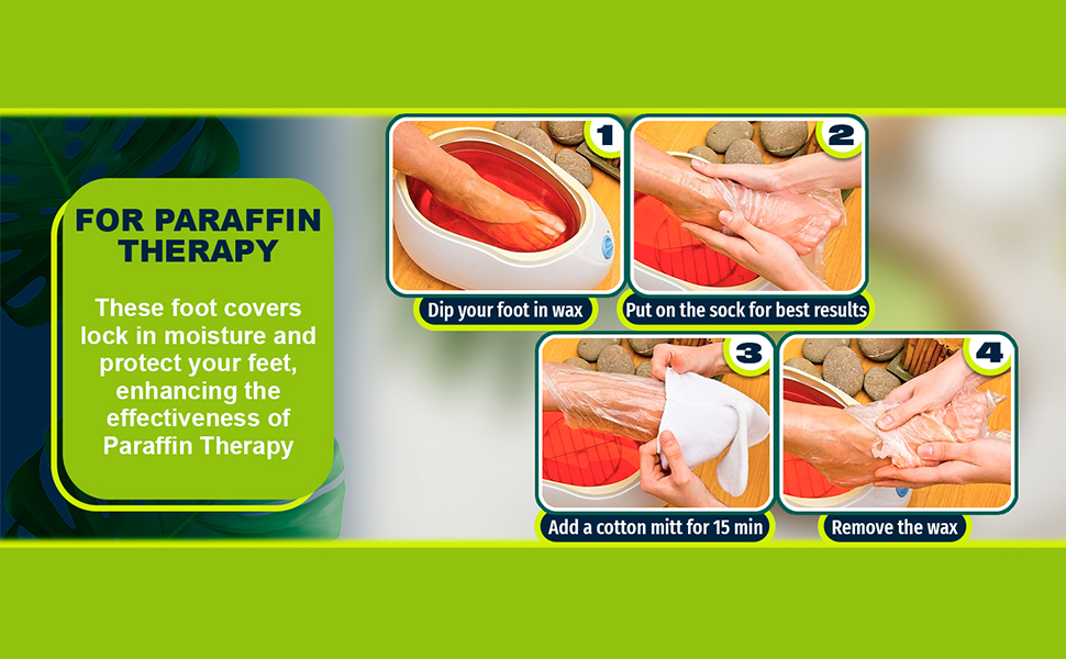Paraffin Wax Bags, Plastic Foot Covers for Feet – Leak-Proof